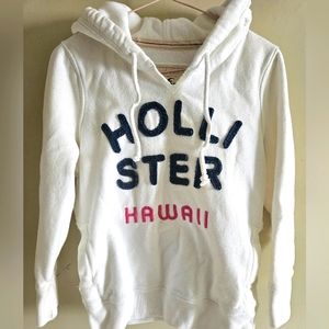 Hollister white hoodie
